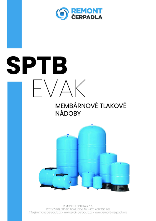 SPTB 160 - Vertikální membránová nádoba 160 litrů, 10 BAR, 90°C, Rp 5/4"